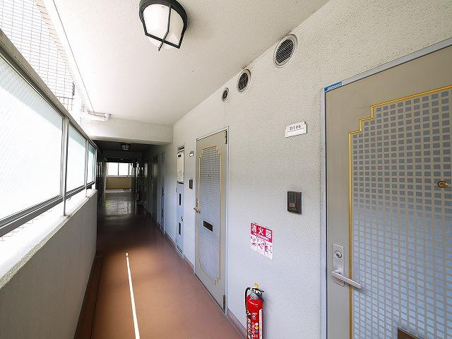 シティパレス21東生駒P-ⅢD棟のその他共用部分|廊下も明るいです
