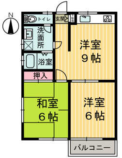 【間取り】 | サンビレッジⅠ