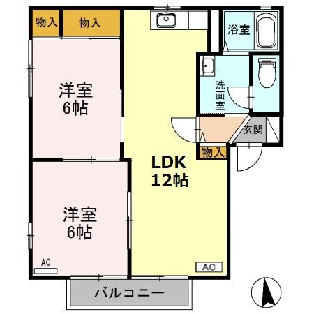 【間取り】 | スカイハイツ Ｃ