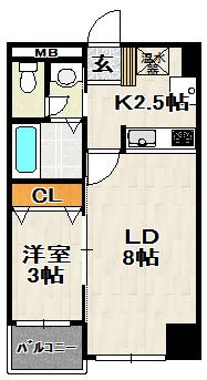 アザリア山本駅前の間取り