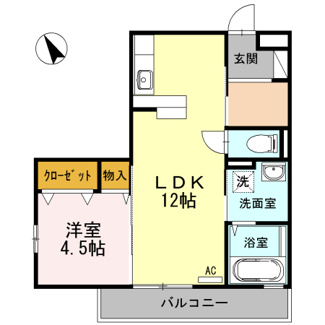 【間取り】 | ローゼスポート港町　Ｂ