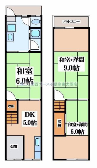 【間取り】 | 花園西町2丁目貸家