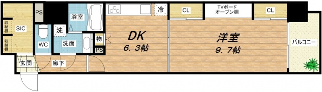 【間取り】 | プレサンス堺筋本町駅前