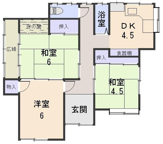 【間取り】 | 博労町貸家