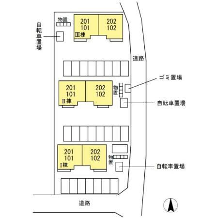 エンソワ Ⅰ番館の区画図