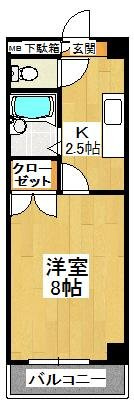 船橋市本中山６丁目の賃貸マンションの間取り