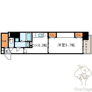 プレサンス堺筋本町駅前の間取り