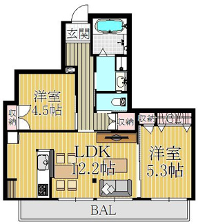 【間取り】 | La La Brezza芦屋翠ヶ丘