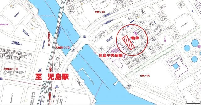 フラットAの地図