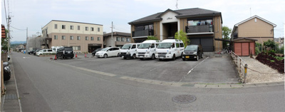 【外観】 | 大津市本堅田四丁目3-1 土地 | 南東から敷地～南側前面道路