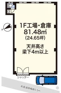 【間取り】 | 箕輪町貸し工場・貸し倉庫 | 平面図