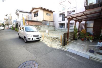 【前面道路含む現地写真】 | 伏見区深草町通町　注文建築　建築条件なし　土地
