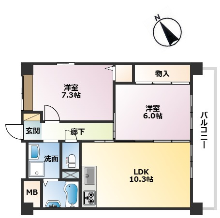 【間取り】 | フレグランス芦屋