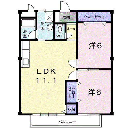サンハイツ椋本の間取り