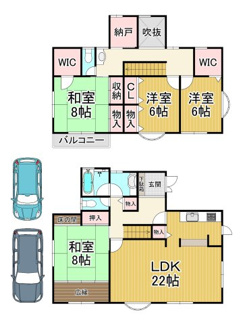 【間取り】 | 川西市緑が丘2丁目12の14　中古一戸建て