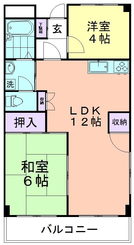 ハイツ久米川の間取り