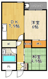 【間取り】 | コーポ木の実