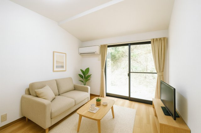 コーポ　エムワンの居間・リビング|CGで家具等を配置したもので家具等は含まれません。