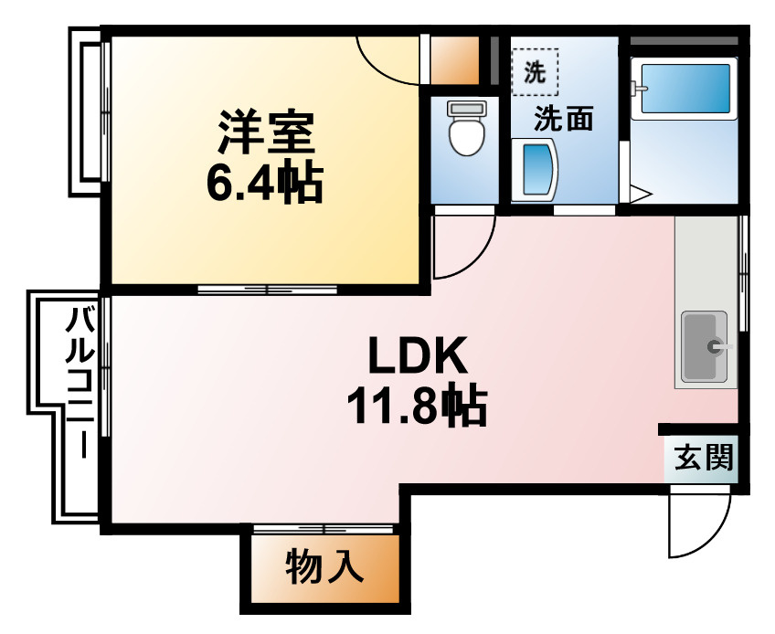 サニーフラットＯの間取り
