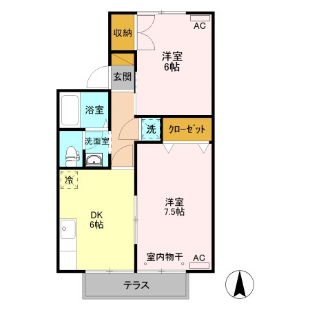 【間取り】 | ヴァンベール結城Ａ