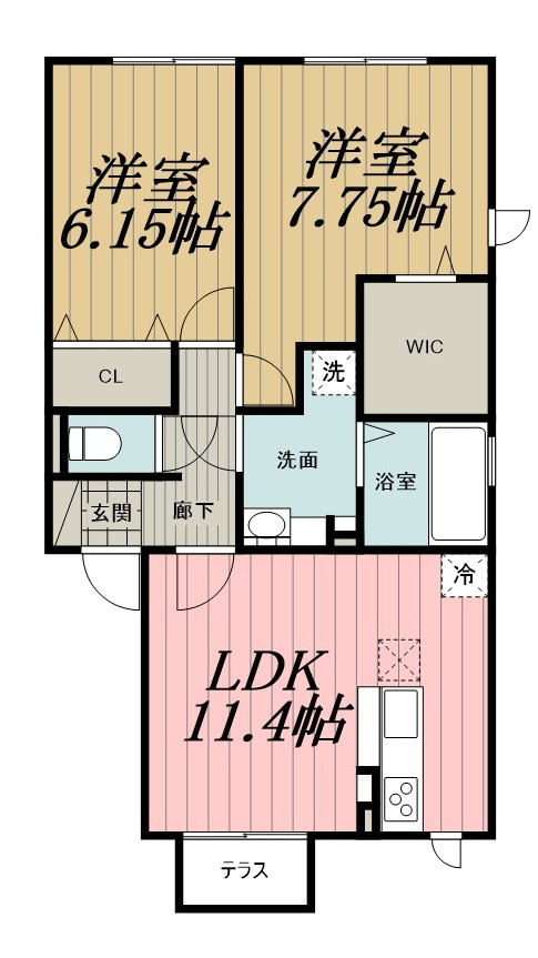 バードネイチャー　Ｃ棟の間取り