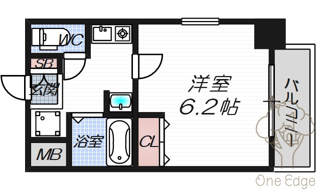 ラナップスクエア天満プライムの間取り