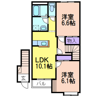 【間取り】 | シルフィード(ペット飼育可） | 掲載写真は同建物・反転タイプのお部屋です。現況優先と致します。