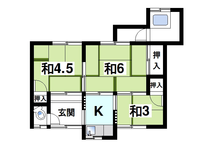 六条七番住宅の間取り|ゆったりとできる魅力的な和室があります