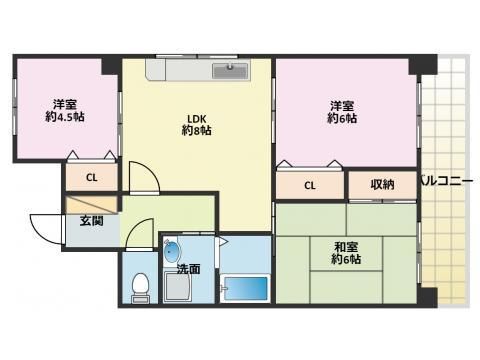 【間取り】 | 藤原マンション