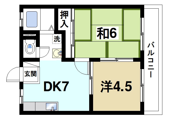 エスポワール神殿町の間取り|使い易い人気の間取り
