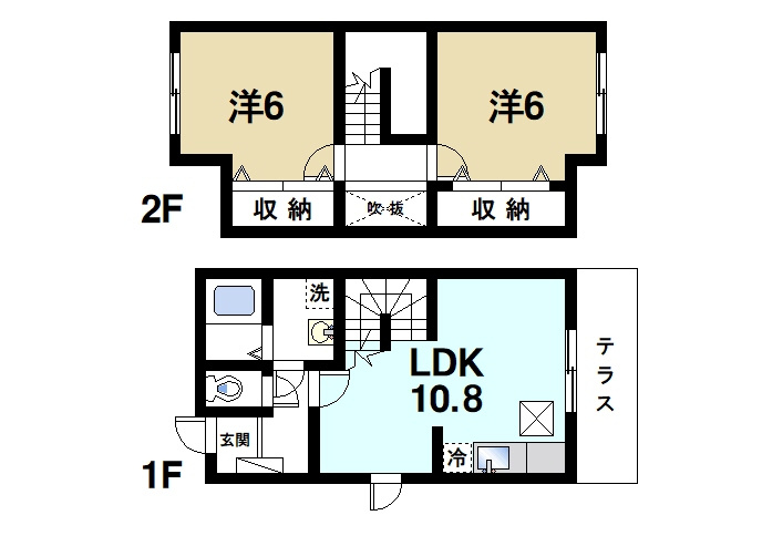 エトワールの間取り|2LDKの間取り
