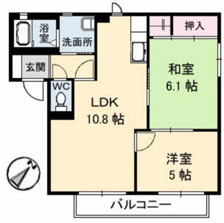 【間取り】 |  コスモタウン森岡Ⅱ　　Ａ棟 