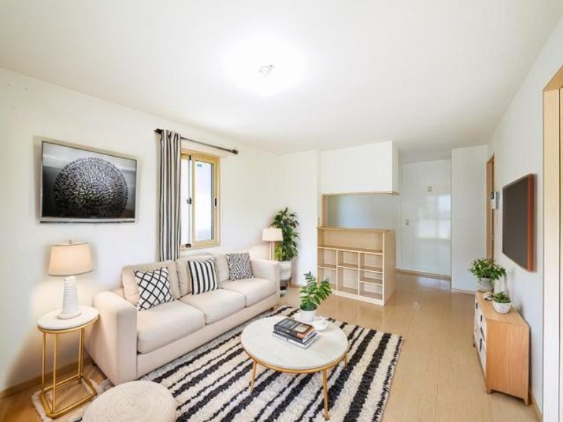 ガーデンパークC棟の居間・リビング|CGで家具等を配置したもので家具等は含まれません