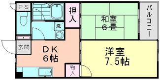【間取り】 | オリーブハウス船橋 | 和室と洋室は振り分けです