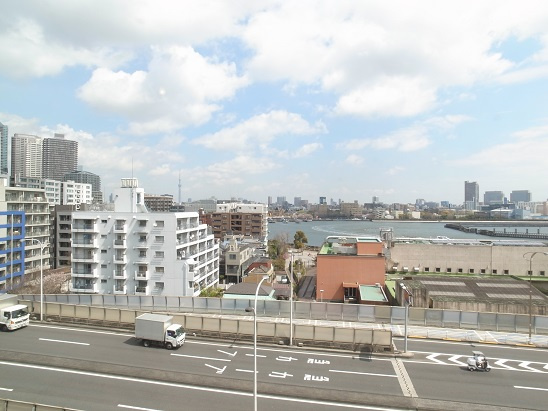 中央区月島２丁目の賃貸マンションのバルコニー|眺望
