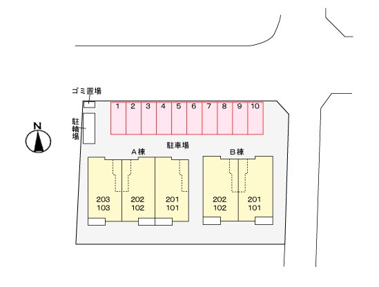 ブライド・ハウスAの区画図