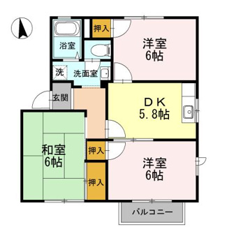 【間取り】 | フレグランスＳ　B