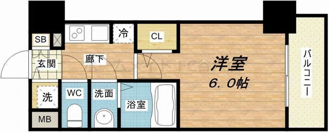【間取り】 | S-RESIDENCE南堀江