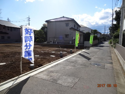 【前面道路含む現地写真】 | さいたま市緑区三室　売地広々42坪以上　全4区画