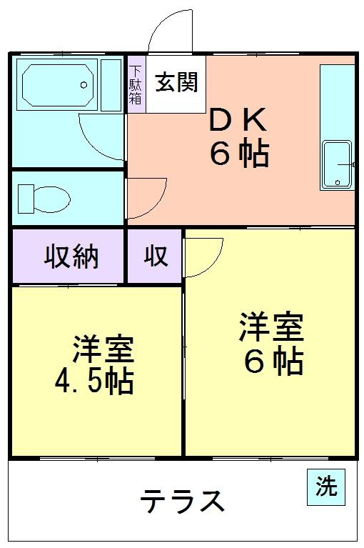 八坂コーポラスの間取り