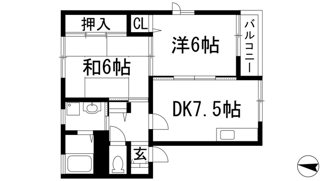 【間取り】 | センターフィールド宝塚1
