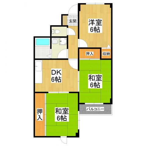 【間取り】 | ウエストリバーハイツ