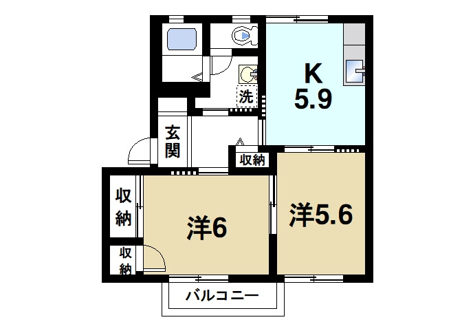 コーポＮＫの間取り|ファミリーさんにおススメの間取りです。