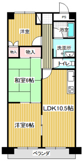 【間取り】 | リバティＫ１