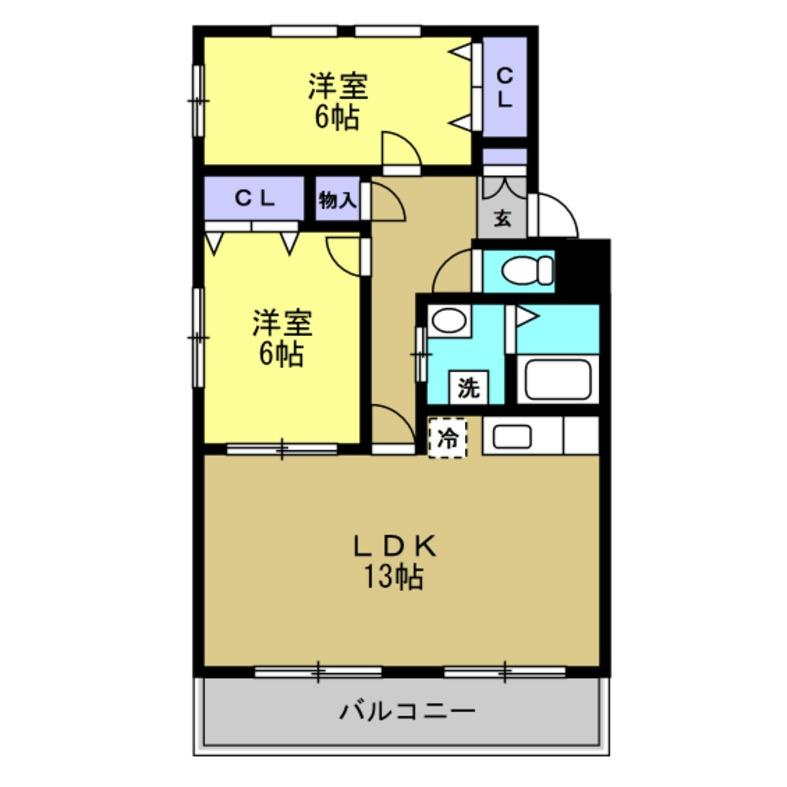 コート半田東B棟の間取り