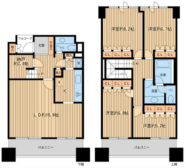 墨田区堤通１丁目の賃貸マンションの間取り