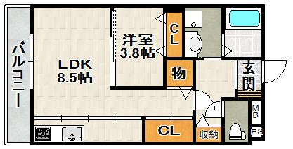 シャーメゾン中山寺Ⅱの間取り