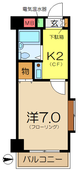 【間取り】 | サンヒルズ上大岡Ａ