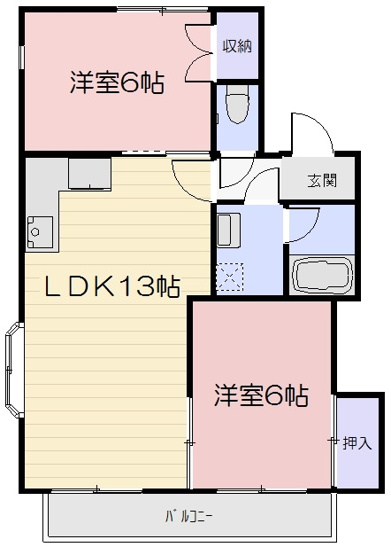 【間取り】 | コーポみあきⅡ