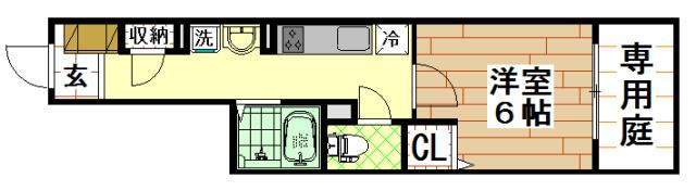 Patio( 近畿大学 一人暮らし )の間取り
